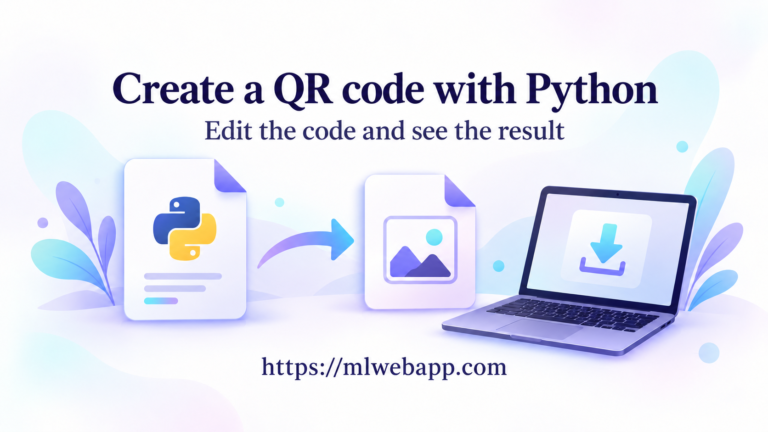 A Python program creates an image file that can be downloaded.